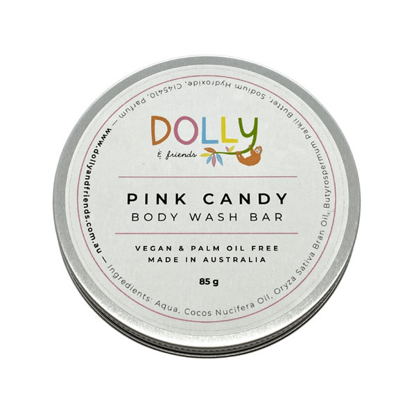 DOLLY & FRIENDS Pink Candy Body Wash Bar 85g-Ao Goodness